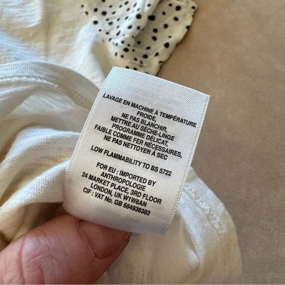 Anthropologie T.La Woven Flutter Sleeve Tee • size xl • NWOT - Picture 10 of 10